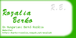 rozalia berko business card