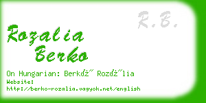 rozalia berko business card